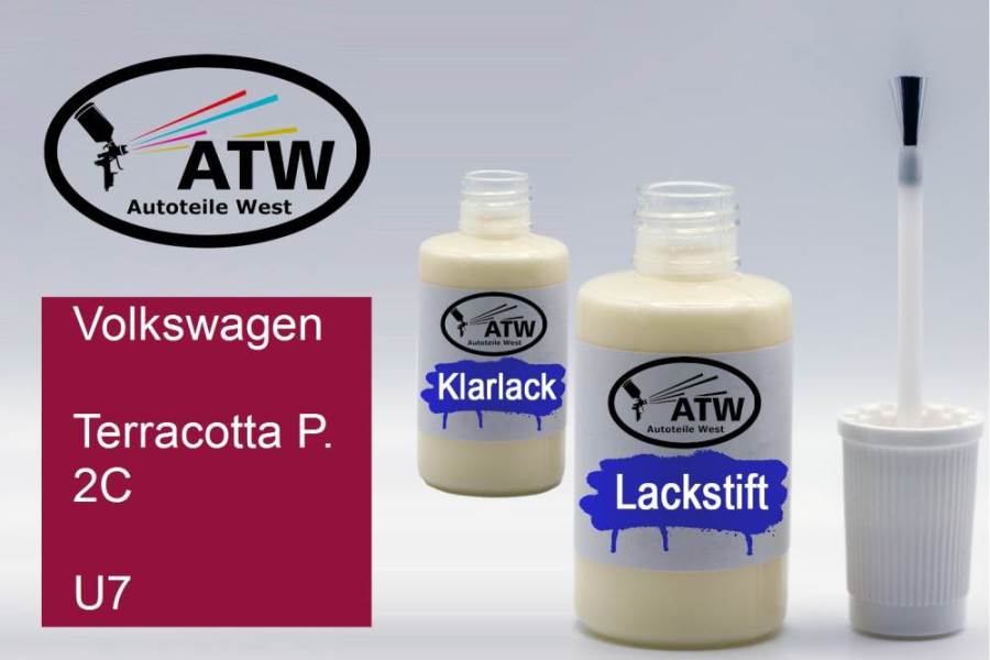 Volkswagen, Terracotta P. 2C, U7: 20ml Lackstift + 20ml Klarlack - Set, von ATW Autoteile West.